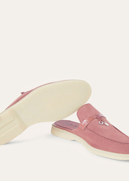 Women's Babouche Charms Walk Moccasins in Pink Suede