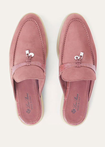 Women's Babouche Charms Walk Moccasins in Pink Suede