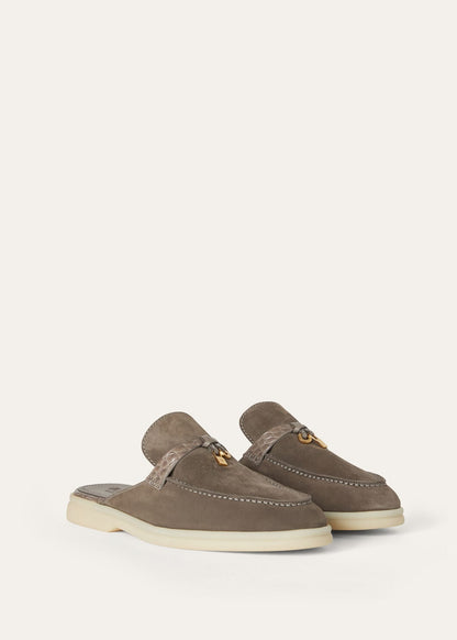 Women's Babouche Charms Walk Moccasins in Grey Suede