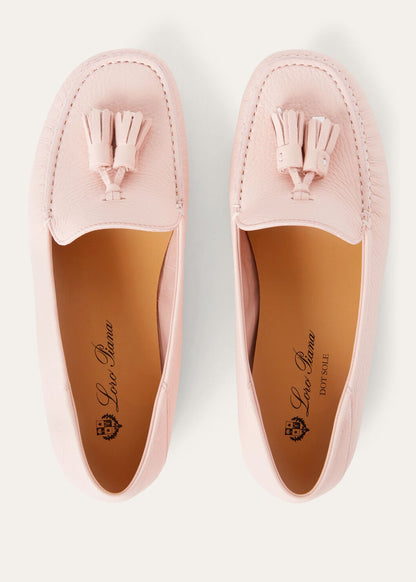 Women's Dot Sole Walk Moccasins in Plum Leather