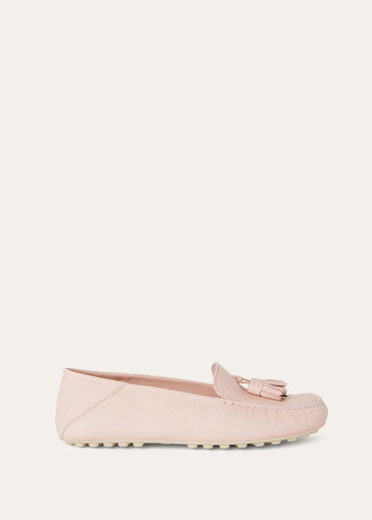 Women's Dot Sole Walk Moccasins in Plum Leather