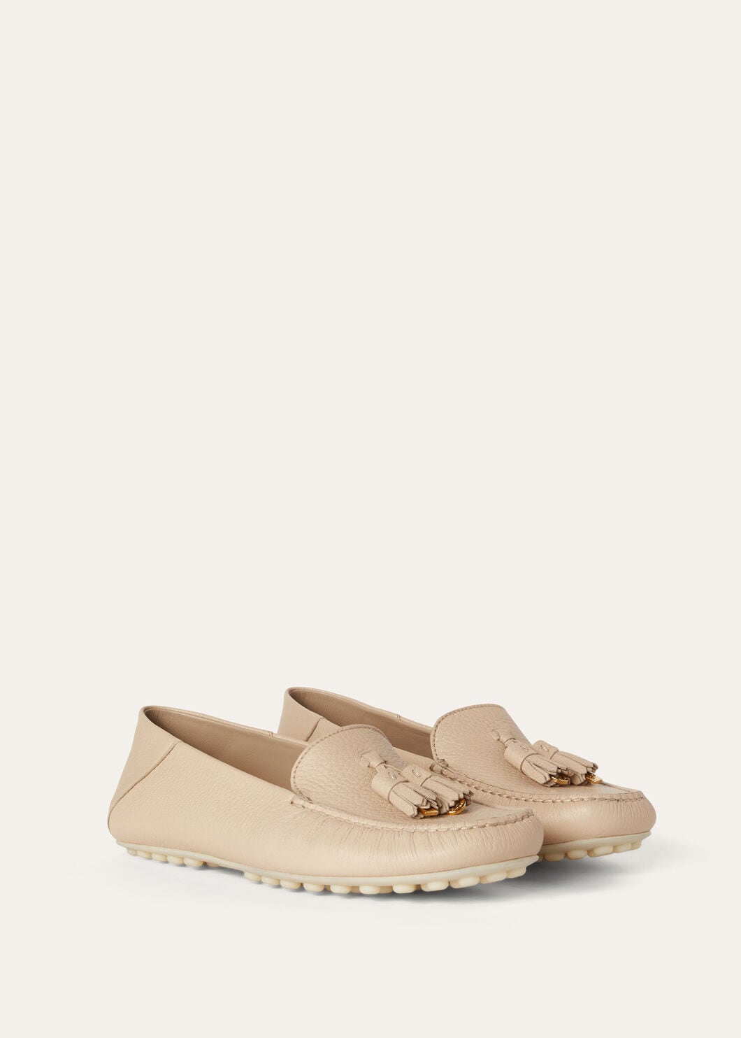Women's Dot Sole Walk Moccasins in Camel Leather
