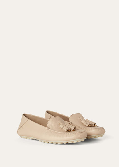 Women's Dot Sole Walk Moccasins in Camel Leather