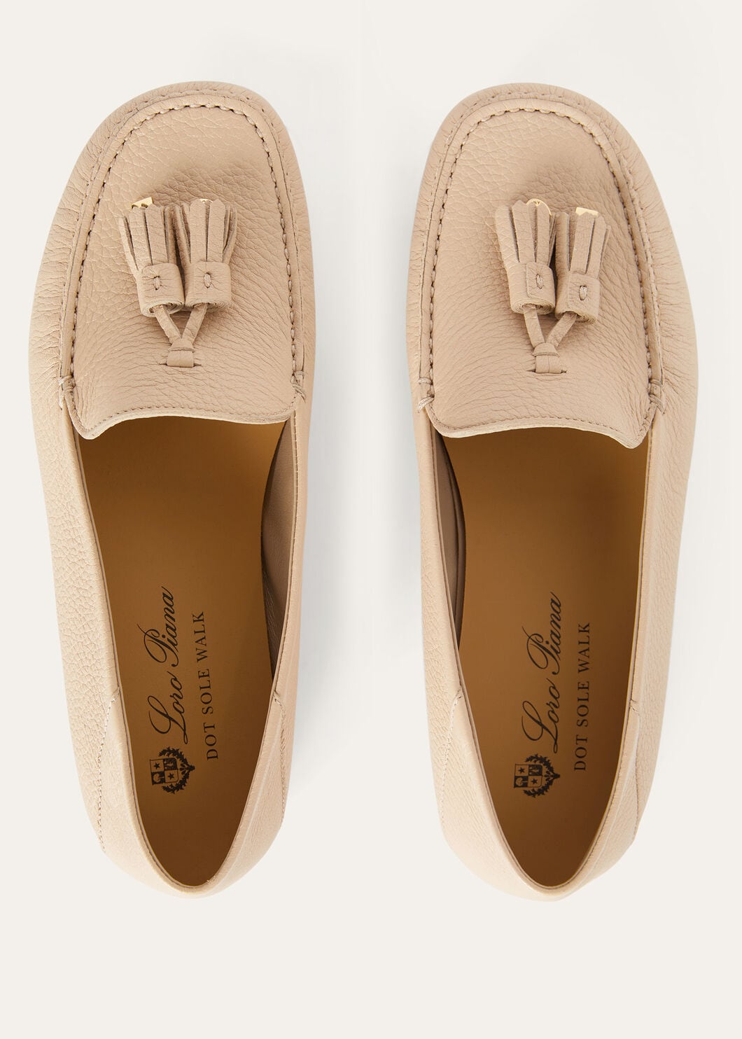 Women's Dot Sole Walk Moccasins in Camel Leather
