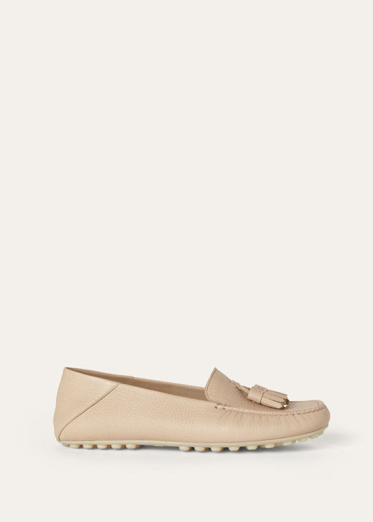 Women's Dot Sole Walk Moccasins in Camel Leather