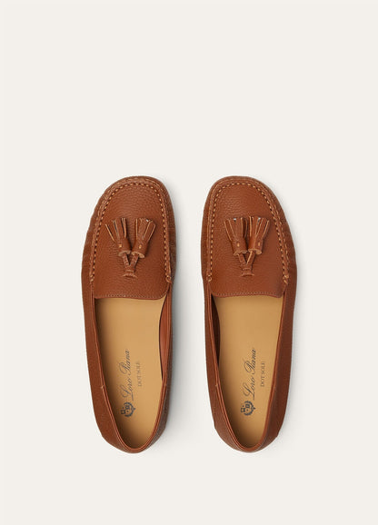 Women's Dot Sole Walk Moccasins in Brown Leather