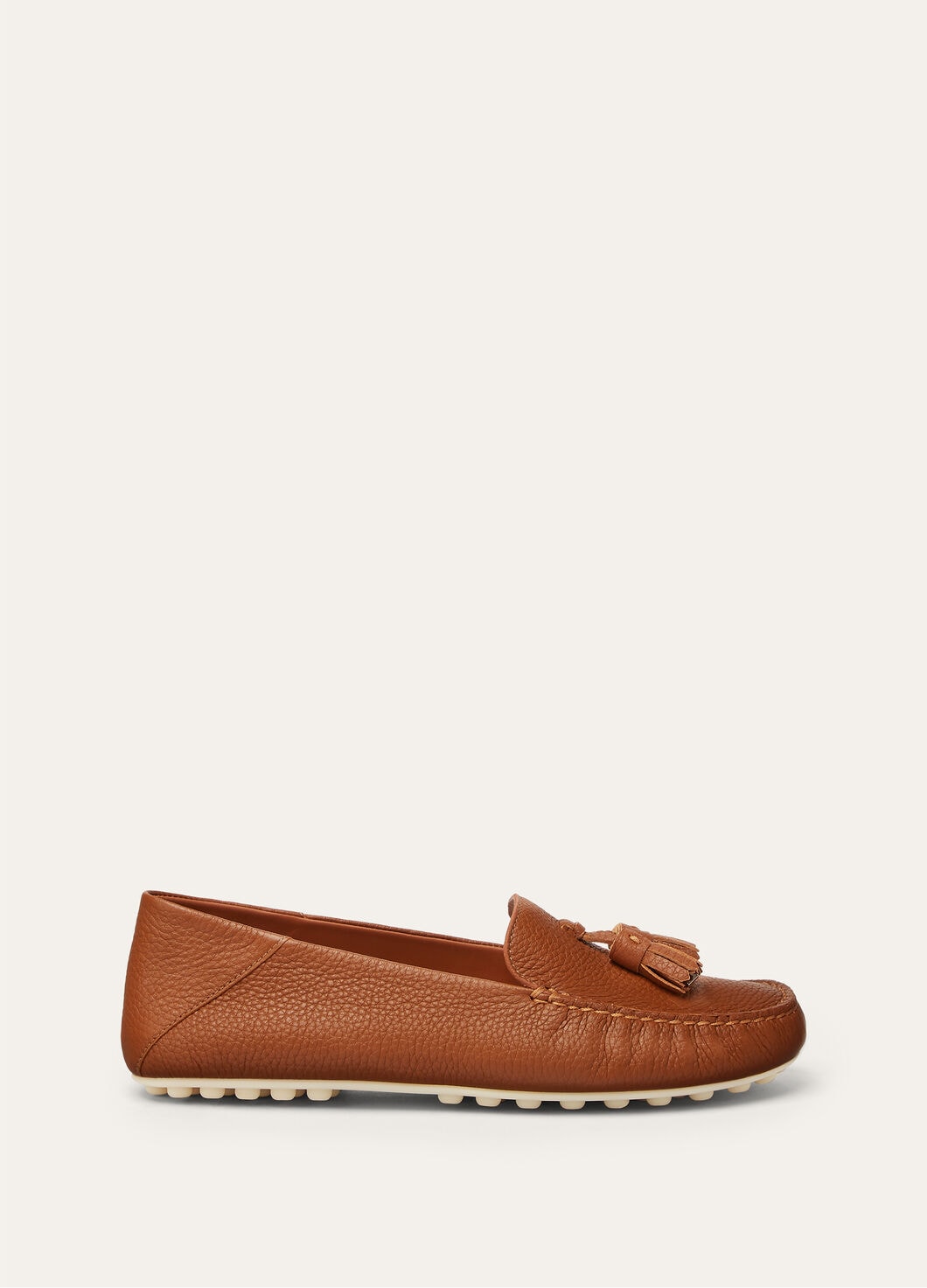 Women's Dot Sole Walk Moccasins in Brown Leather