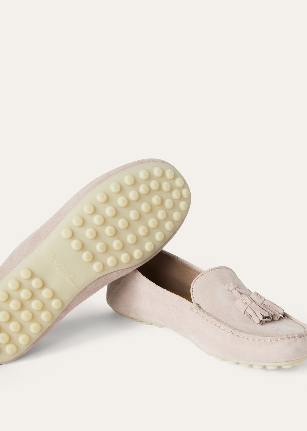 Women's Dot Sole Walk Moccasins in Pink Suede