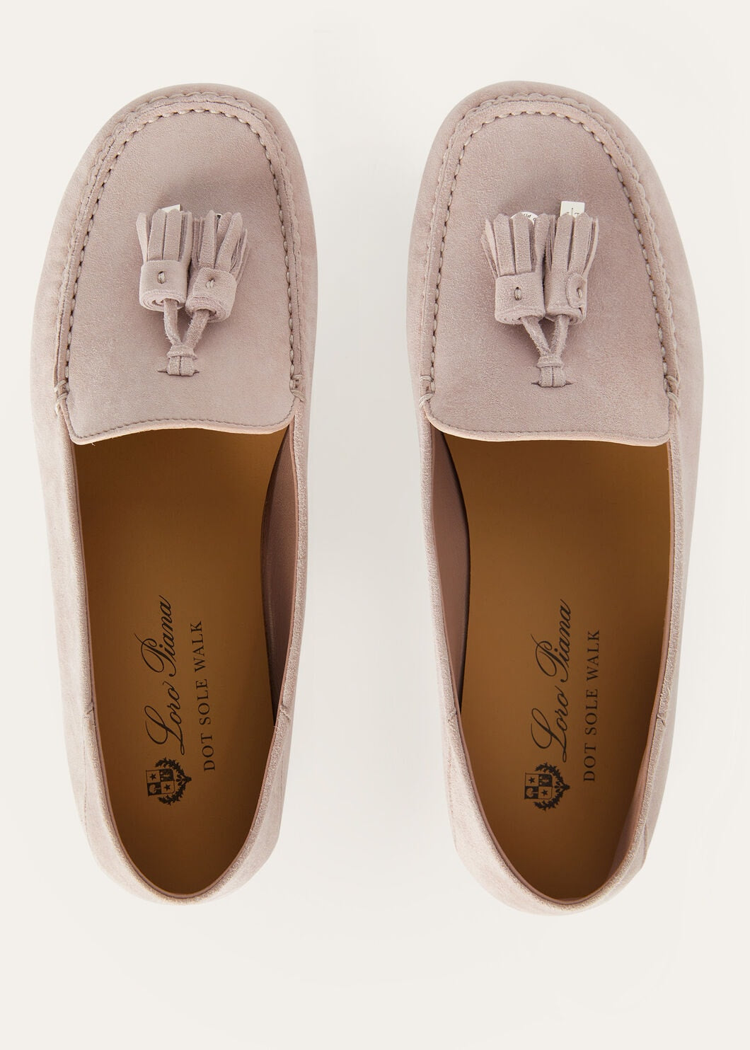Women's Dot Sole Walk Moccasins in Pink Suede