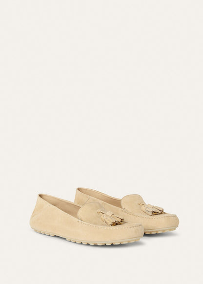 Women's Dot Sole Walk Moccasins in Melonpan Suede