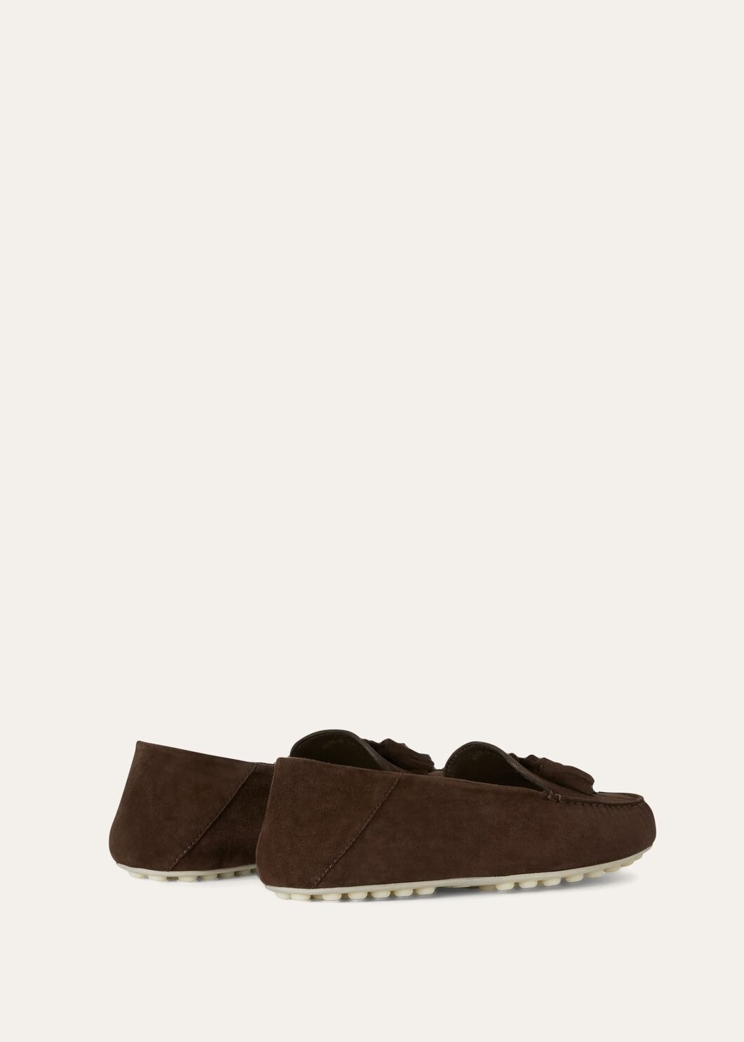 Women's Dot Sole Walk Moccasins in Chocolate Brown Suede