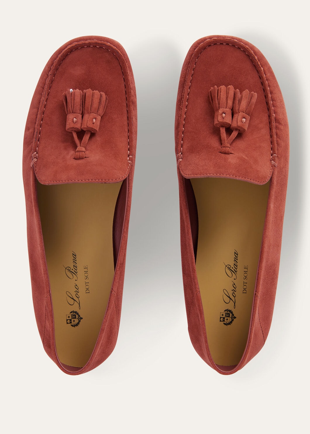 Women's Dot Sole Walk Moccasins in Cinnamon Suede