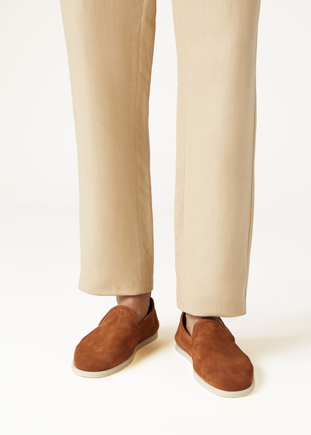 Men's Venice Walk Moccasins in Brown Vitello Suede