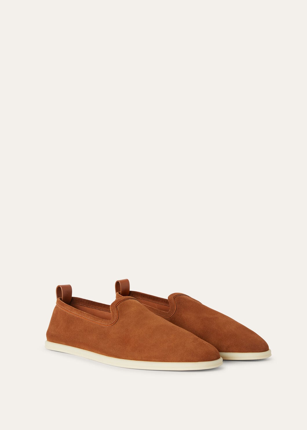Men's Venice Walk Moccasins in Brown Vitello Suede