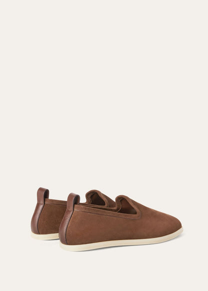 Men's Venice Walk Moccasins in Brown Suede