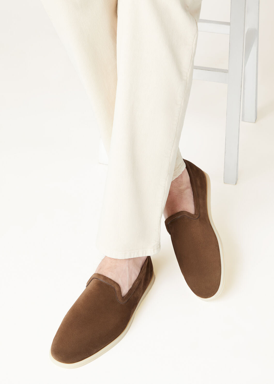 Men's Venice Walk Moccasins in Brown Suede