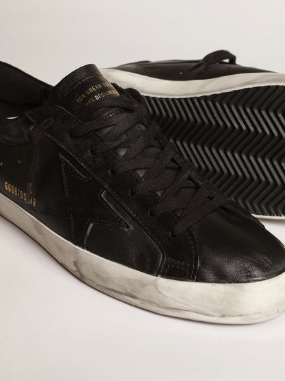 Super-Star sneakers in nappa leather with suede details | All black look