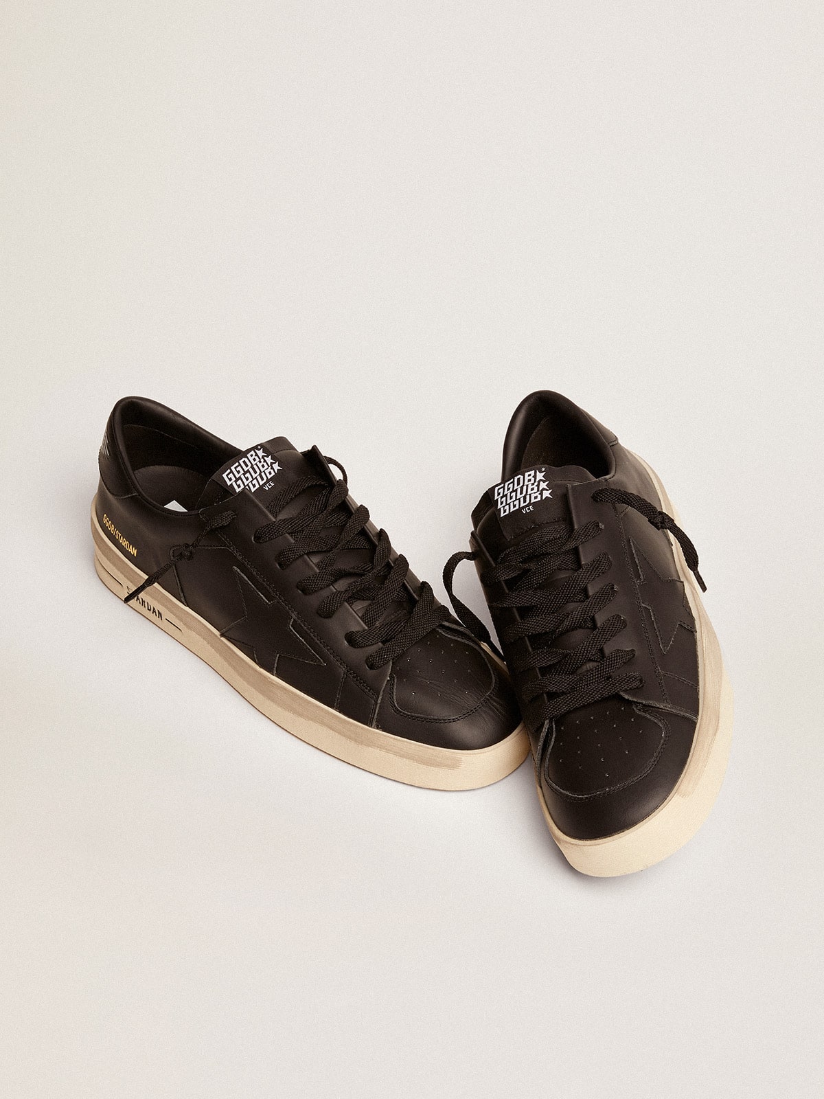 Stardan men's sneakers in black leather