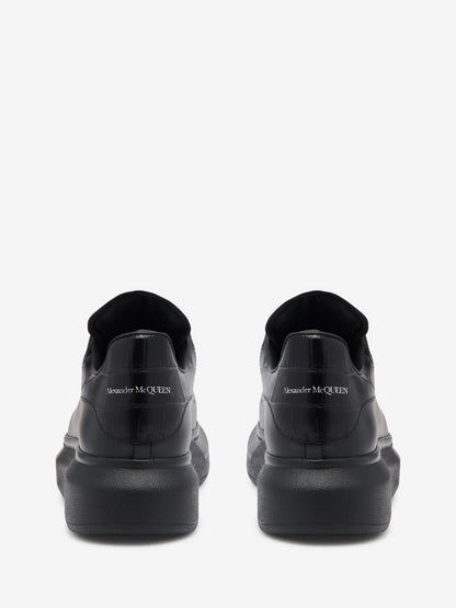 Sneaker Oversize in Black White Crocodile
