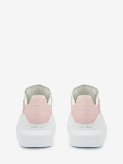 Sneaker Oversize in Pink and White Crocodile