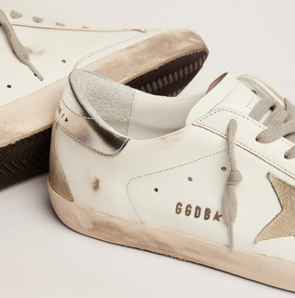 Super-Star with silver heel tab and lettering