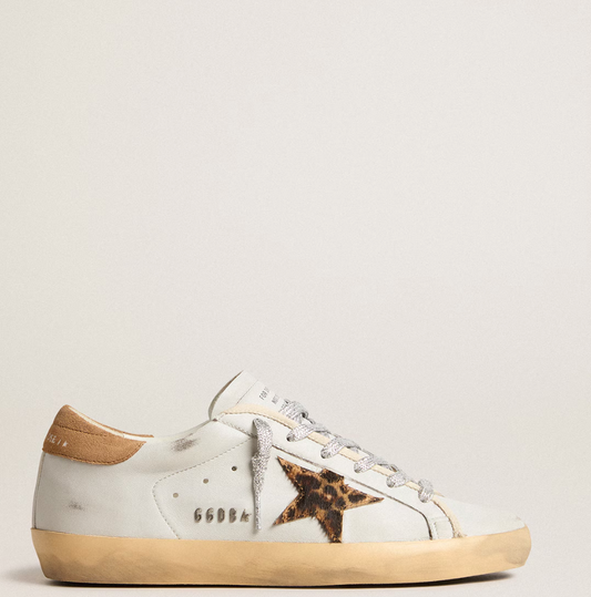 Super-Star in nappa leather with pony hair star and suede heel tab