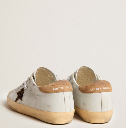 Super-Star in nappa leather with pony hair star and suede heel tab