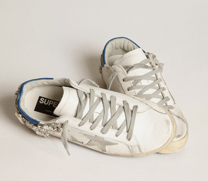 Super-Star women's sneakers decorated with applied Swarovski crystals