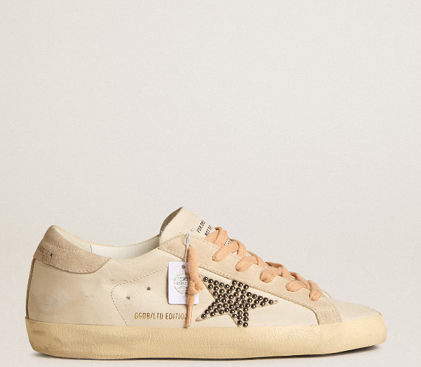 V-Star sneakers in Brown laminated suede with Cream-coloured leather Star