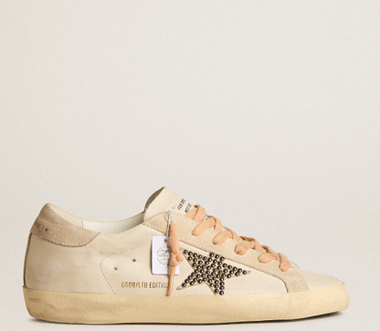 V-Star sneakers in Brown laminated suede with Cream-coloured leather Star