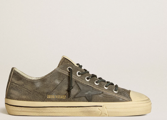 V-Star men's sneakers in black suede with black leather star